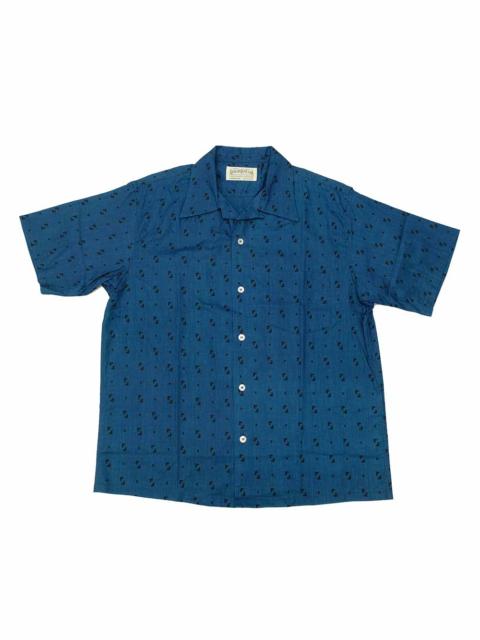 FICTION ROMANCE - 3.5oz. INDIGO PRINT OPEN SHIRT - SC39511