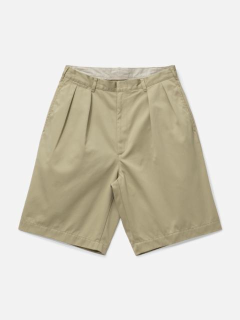 DOUBLE PLEATED CHINO SHORTS