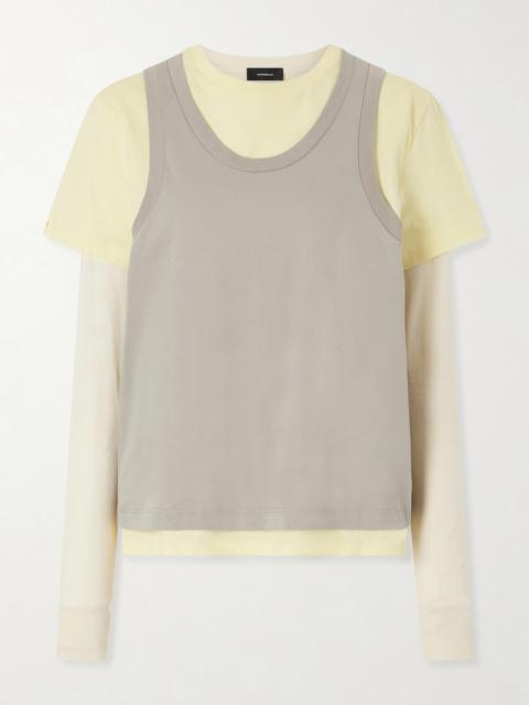 Layered-effect Cotton T-shirt