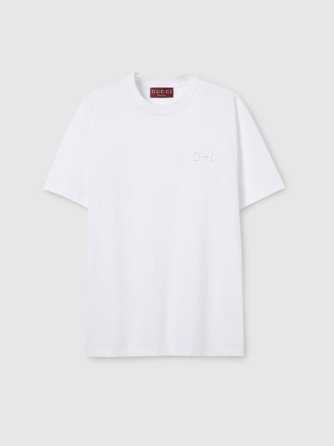 Cotton jersey T-shirt with embroidery