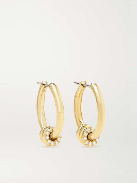 Ara 18-karat gold diamond hoop earrings