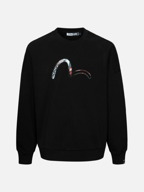 Faux Torn Pattern Oversized Sweatshirts