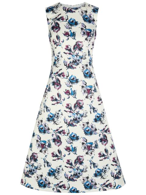 Emilia Wickstead Rumi Floral Satin Midi Dress