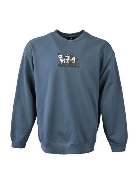 Converse Spring Up Graphic Crew Sweatshirt 'Blue' 10025464-A02