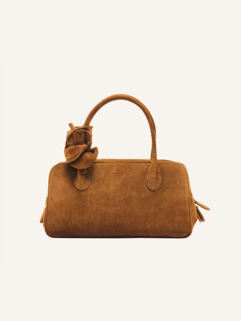 Brigitte bag in camel suede