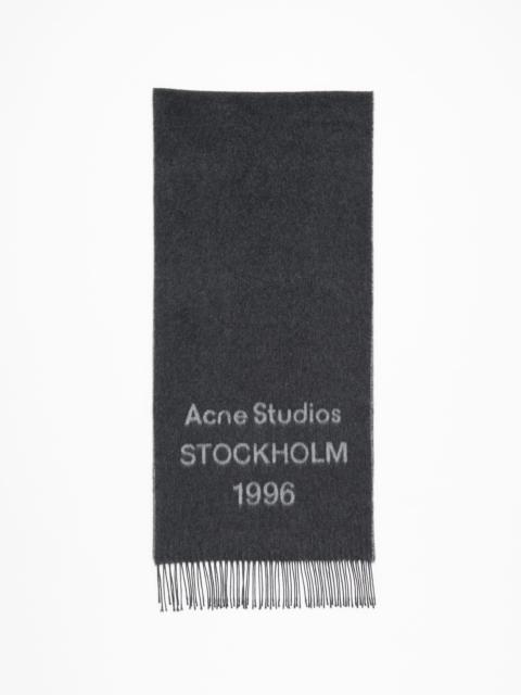 Logo scarf - Wide - Black/white