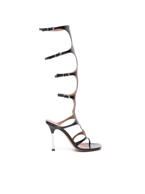 100mm Uma knee-high sandals