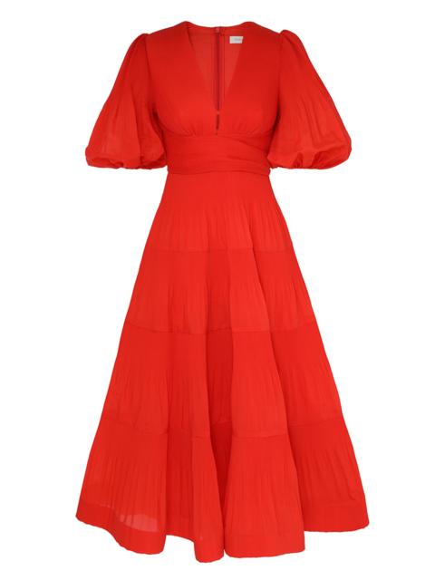 PLEATED MIDI DRESS