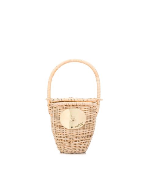 wicker basket tote bag