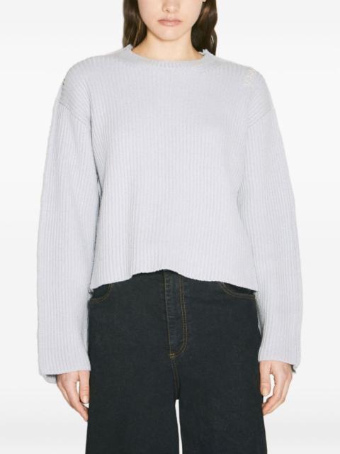 ribbed-knit sweater