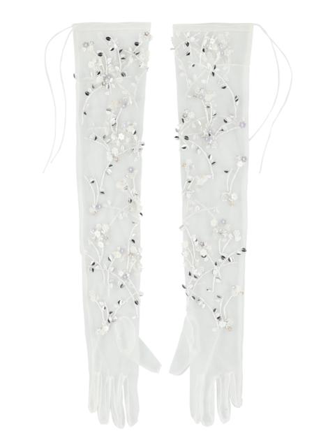 Hand-embroidered Little Flower Gloves