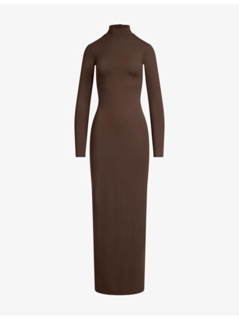 Smooth Layers Crewneck Modal-Jersey Maxi Dress