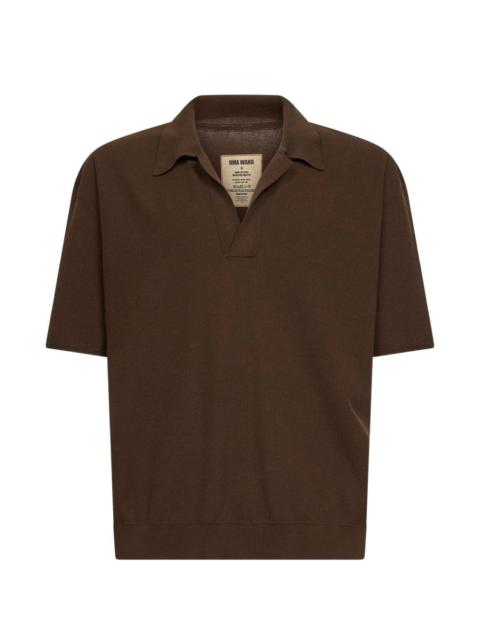 V-neck polo shirt