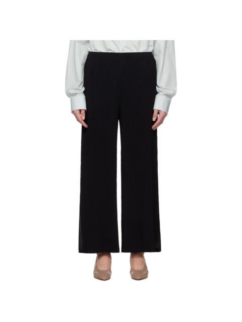 Black Hatching Bottoms Trousers