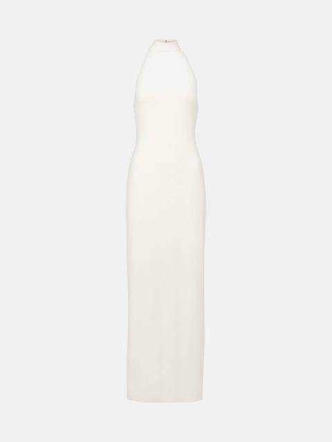 Carrie halterneck jersey maxi dress