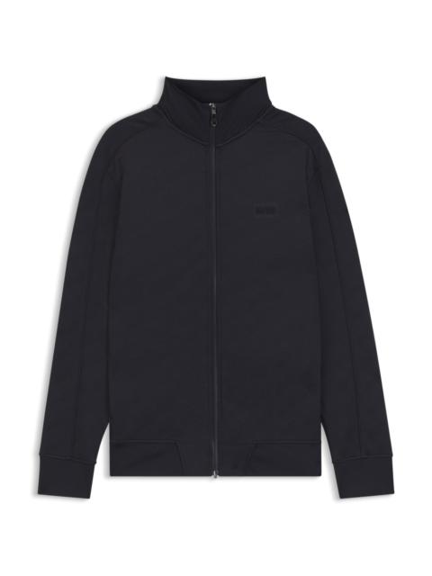 REGULAR-FIT ZIP-UP SWEATSHIRT WITH QUILTED JACQUARD