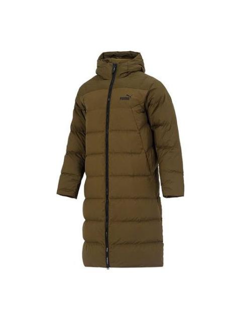 PUMA Hooded Down Coat Jacket 'Brown' 672435-62