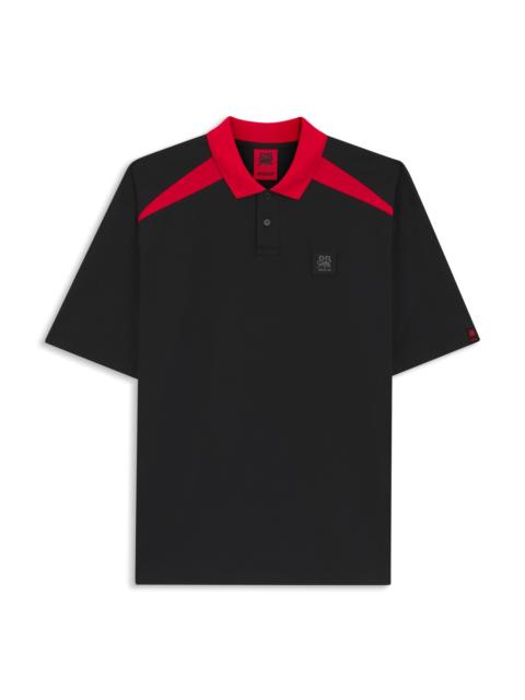 HUGO X RB STRETCH-COTTON POLO SHIRT WITH BULL MOTIF