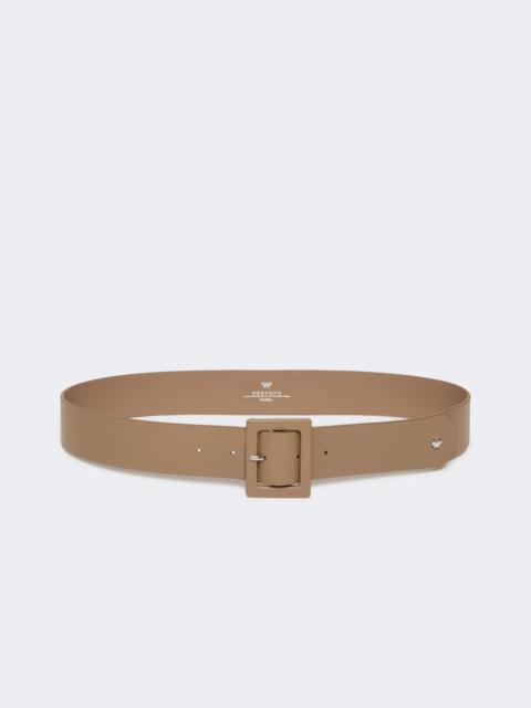 Shiny Nappa leather belt - TURTLEDOVE