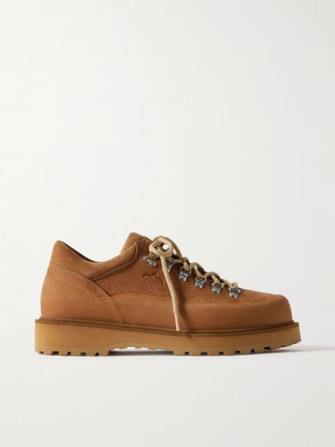 Cornaro Gomma Rubber and Nubuck-Trimmed Full-Grain Leather Sneakers Tan