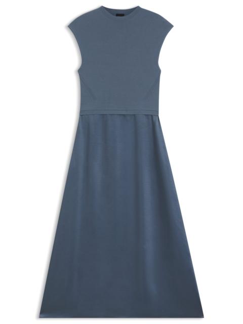 KNITTED DRESS WITH SATIN SKIRT