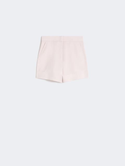 Wool, mohair and silk canvas shorts - BEIGE PINK