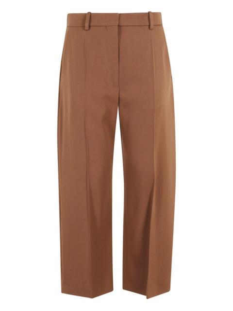 pleated cropped trousers