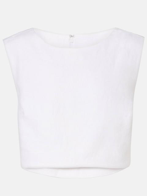 Martina cropped linen top