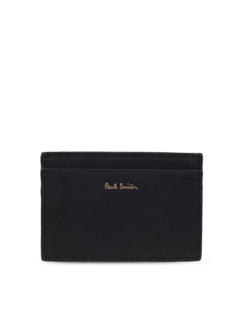 Signature Stripe leather card case