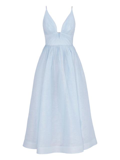 ILLUMINATE V NECK MIDI DRESS