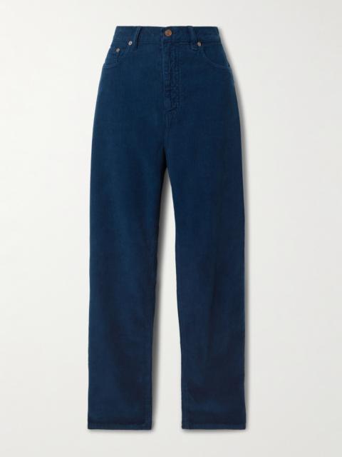 Cotton-corduroy Straight-leg Pants