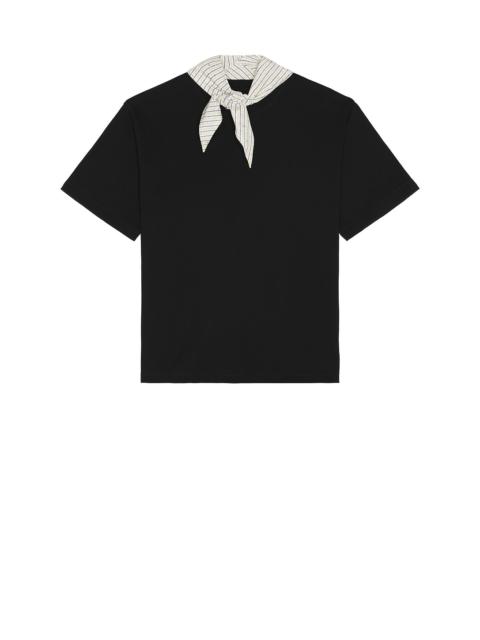 Pima Cotton Jersey Foulard Collar Tee