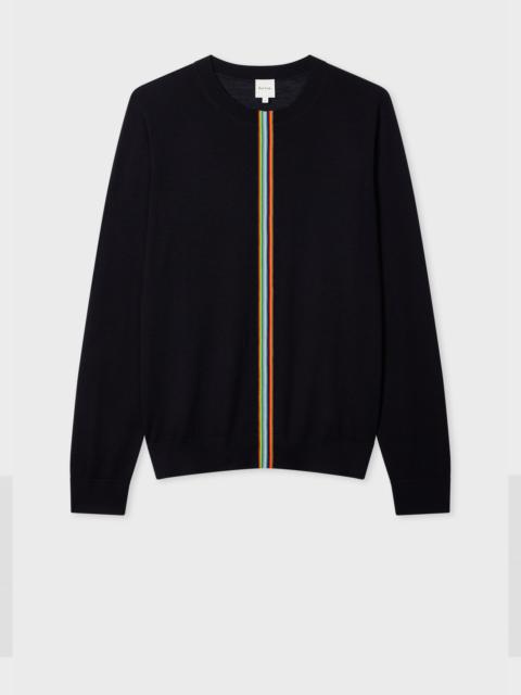 Navy 'Signature Stripe' Merino Wool Sweater