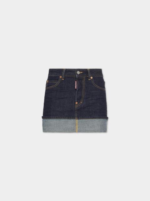 DARK CIMOSA DENIM MINI SKIRT
