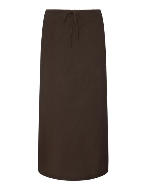 Air Linen Midi Skirt brown