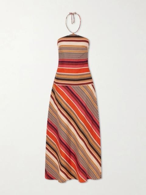 Clara Striped Linen Maxi Dress