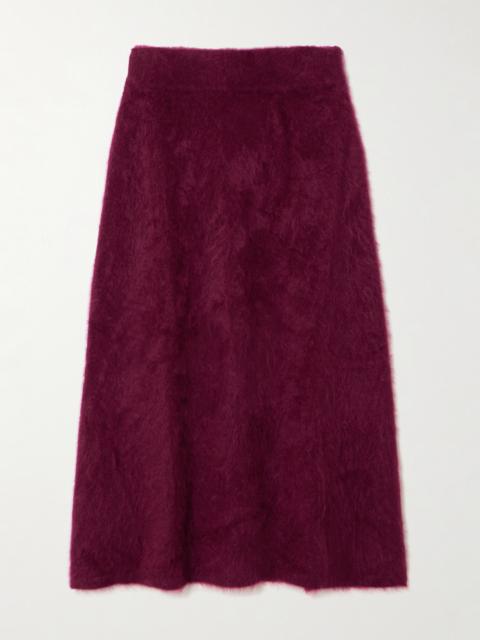 Asta Brushed-cashmere Midi Skirt