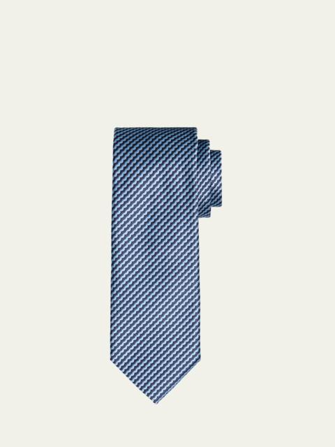 Men's Woven Stripe Silk Tie