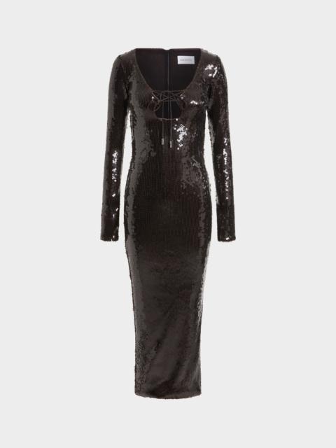 SOLARIA MIDI DRESS IN SEQUIN