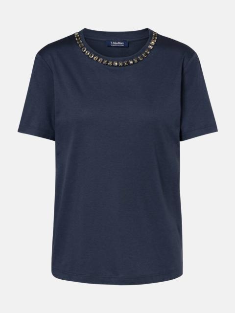 Bingo embellished cotton-blend T-shirt