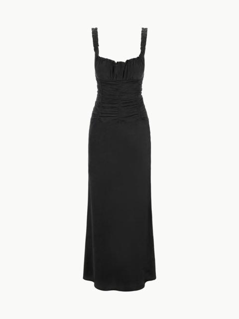 STAUD NIC SILK MAXI DRESS BLACK