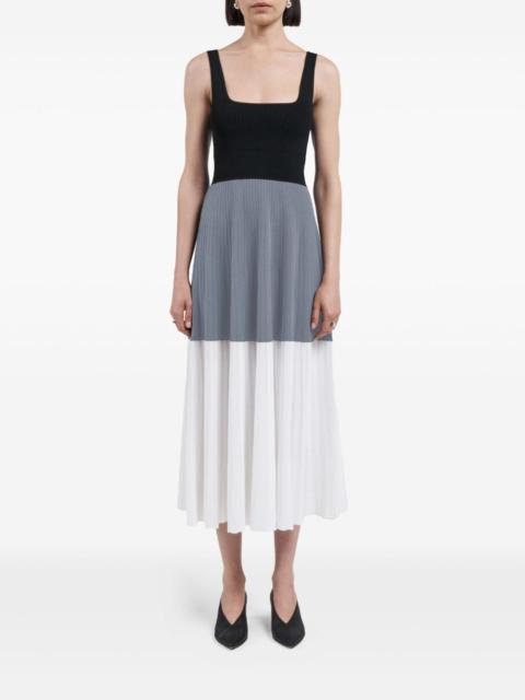 square-neck midi dress