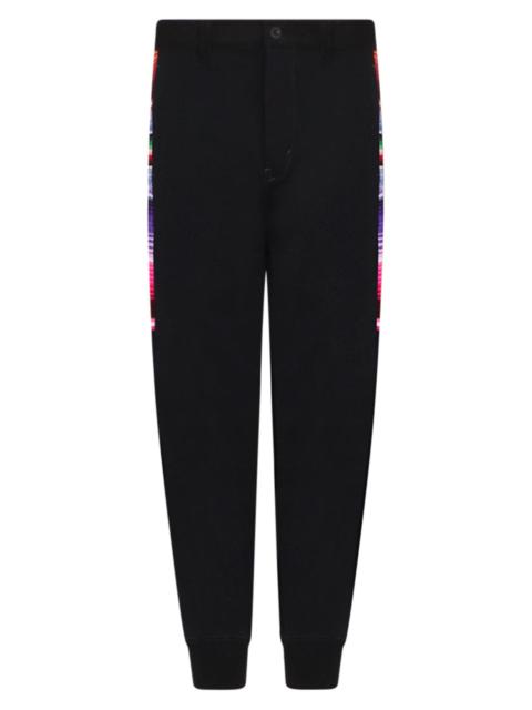 RELAXED JEANS WITH PATTERN PANELS | BLACK