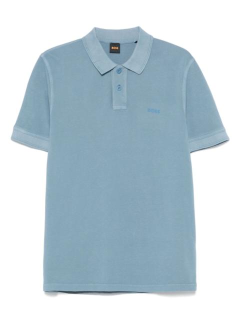 logo-embroidered piqué polo shirt