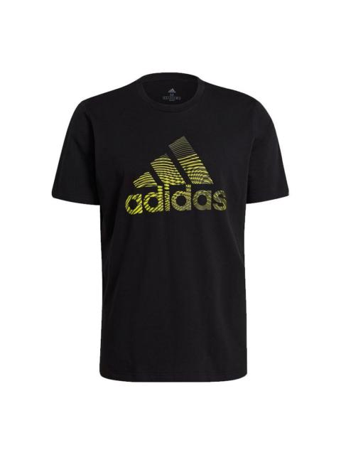 adidas M Extmo Pff T Alphabet Logo Round Neck Sports Short Sleeve Black GL2399