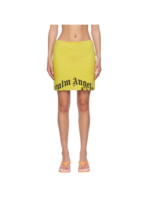 Yellow Destroyed Midi Skirt