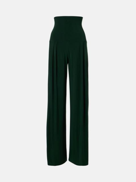 Pleated wide-leg pants