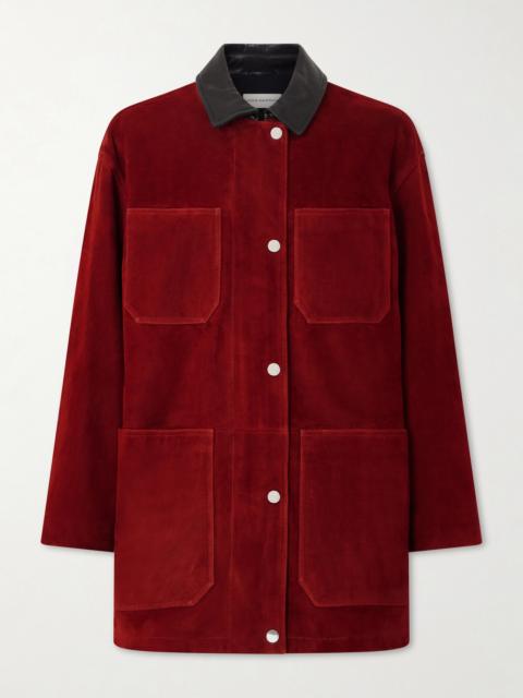 Barn Leather-trimmed Suede Jacket
