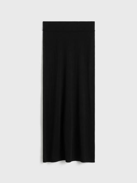 Long knit skirt black