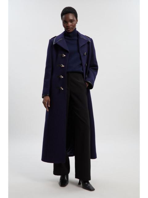 Wool Military Tailored Midi Coat